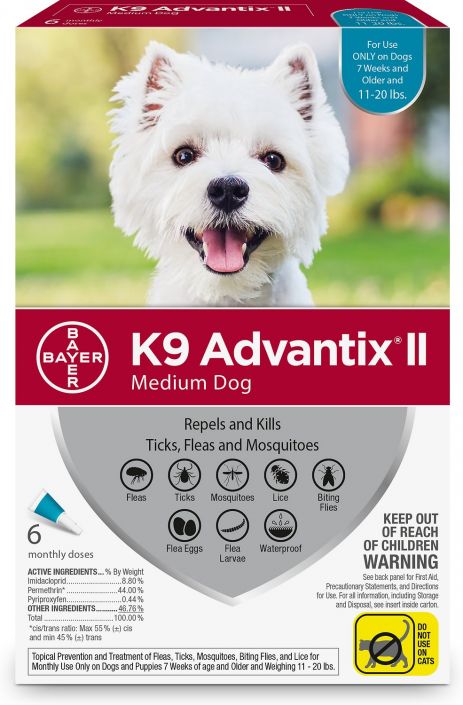 K9 Advantix II For Dogs 11-20 lbs 12 Pack